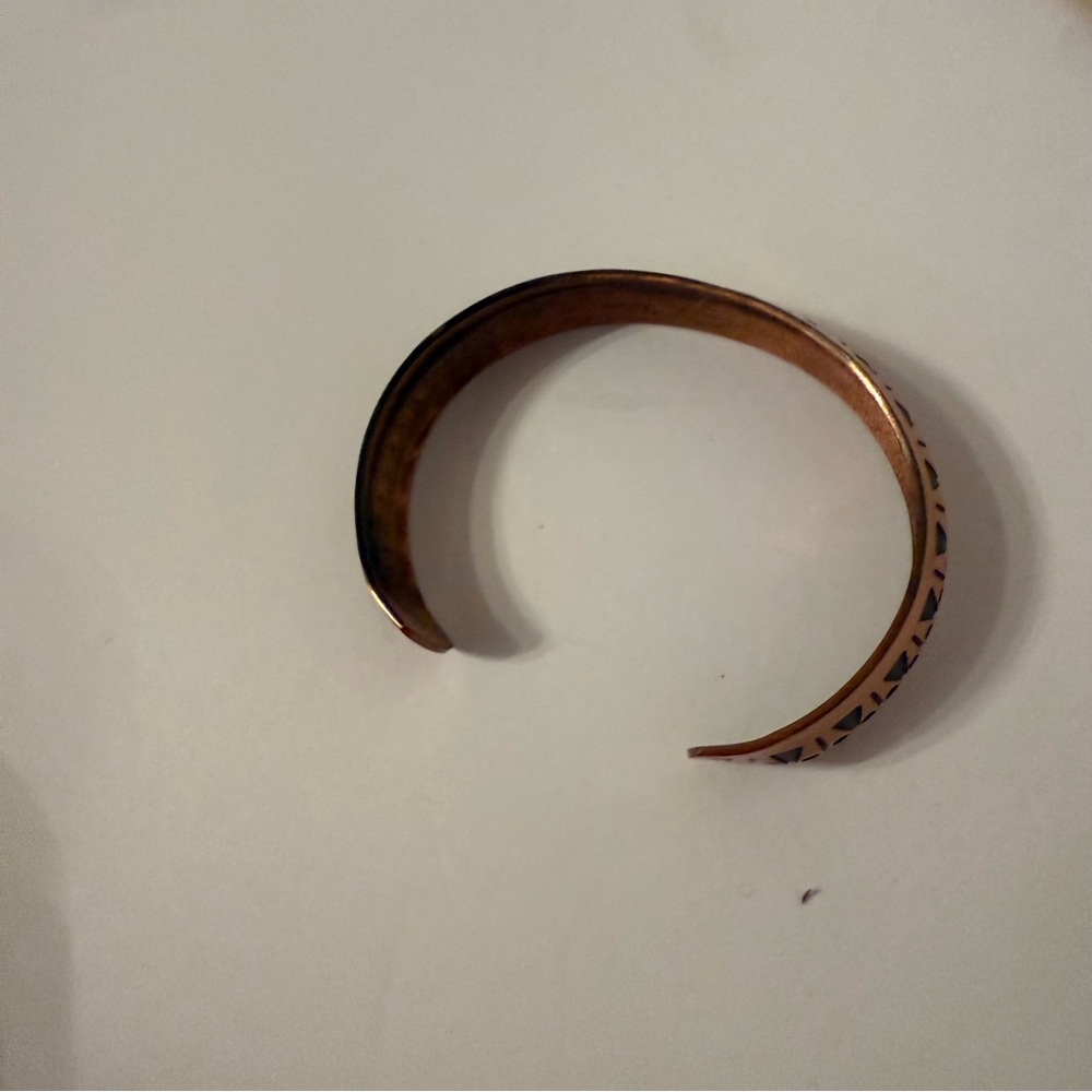 Bracelet Cuff Solid Copper Bow Tie Design - image 8